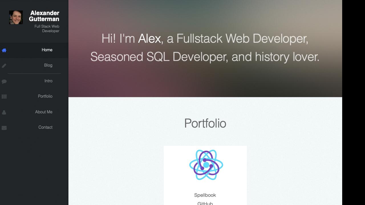 guttermana.github.io screenshot thumbnail