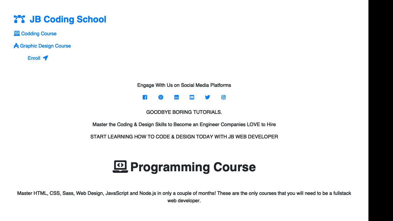 jbcodingschool.netlify.app screenshot thumbnail