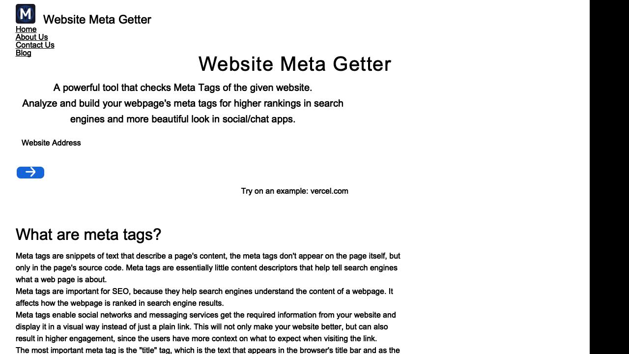 websitemetagetter.vercel.app screenshot thumbnail